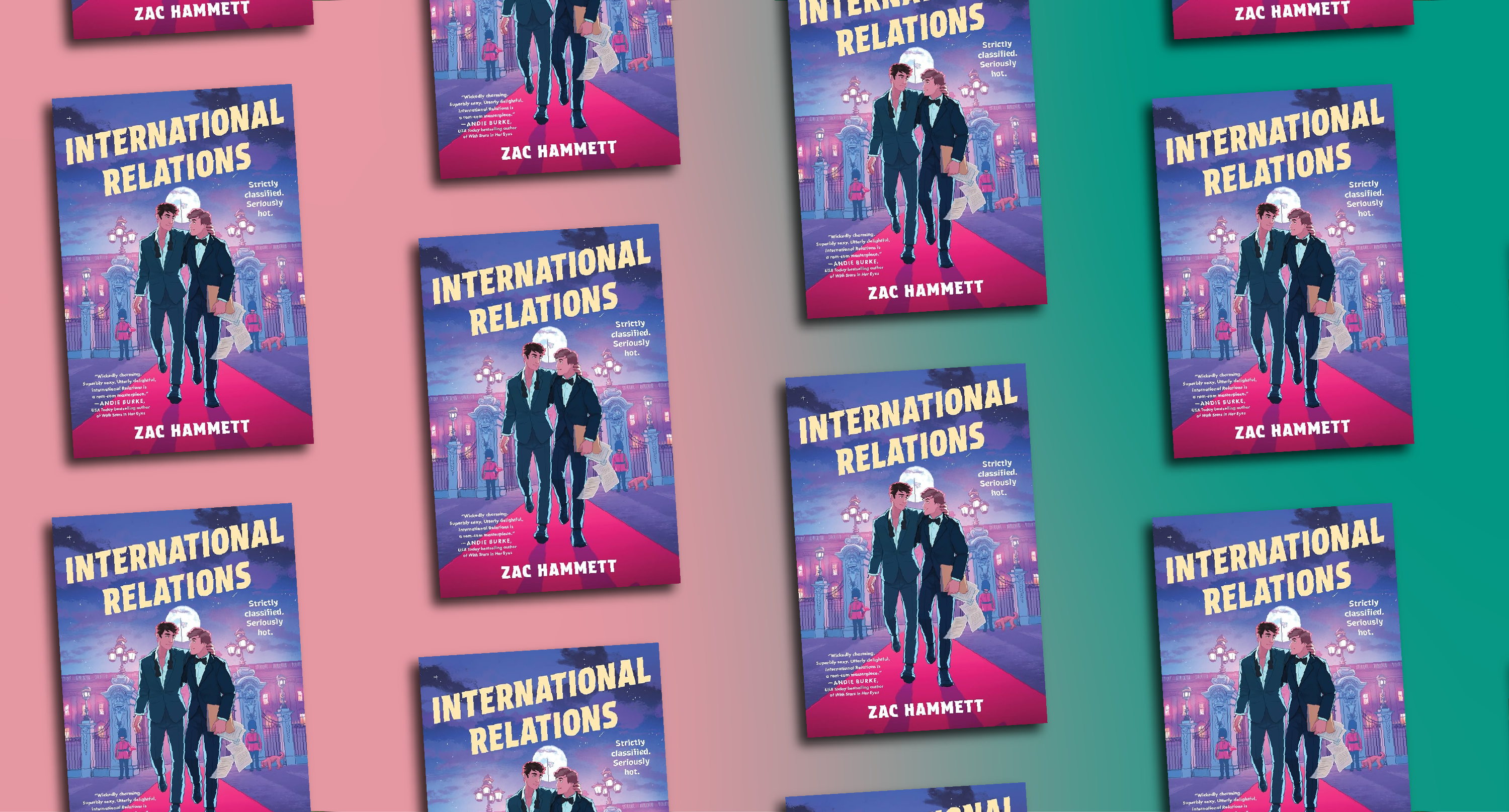 Cover of International Relations by Zac Hammett next to a four and a half star rating